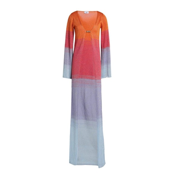 GCDS Lurex Dégradé Knitted Long Cardigan - Picture 1 of 10